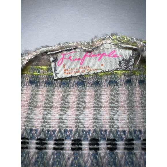 Free People Shawl Women’s One Size Multicolor Striped Knit Wrap Poncho Kimono - Picture 8 of 13